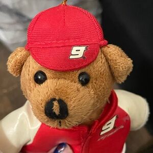 Nascar Red and Brown Teddy Bear Toy